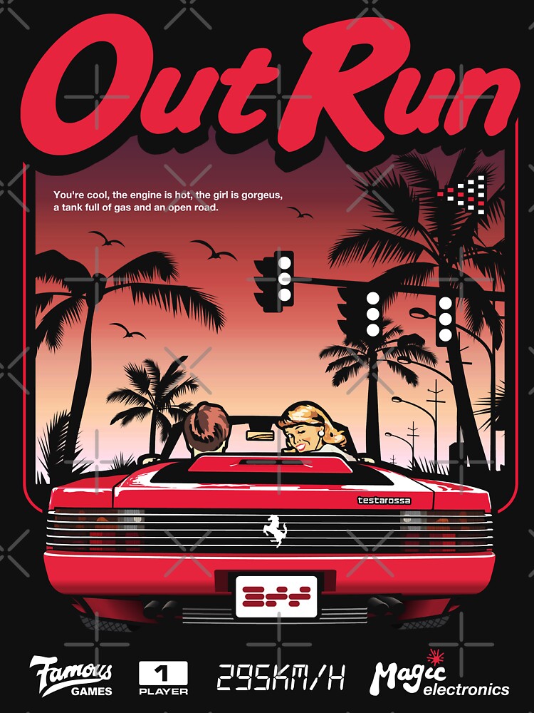 Out Run Retro Arcade Vintage by Jorditarrats
