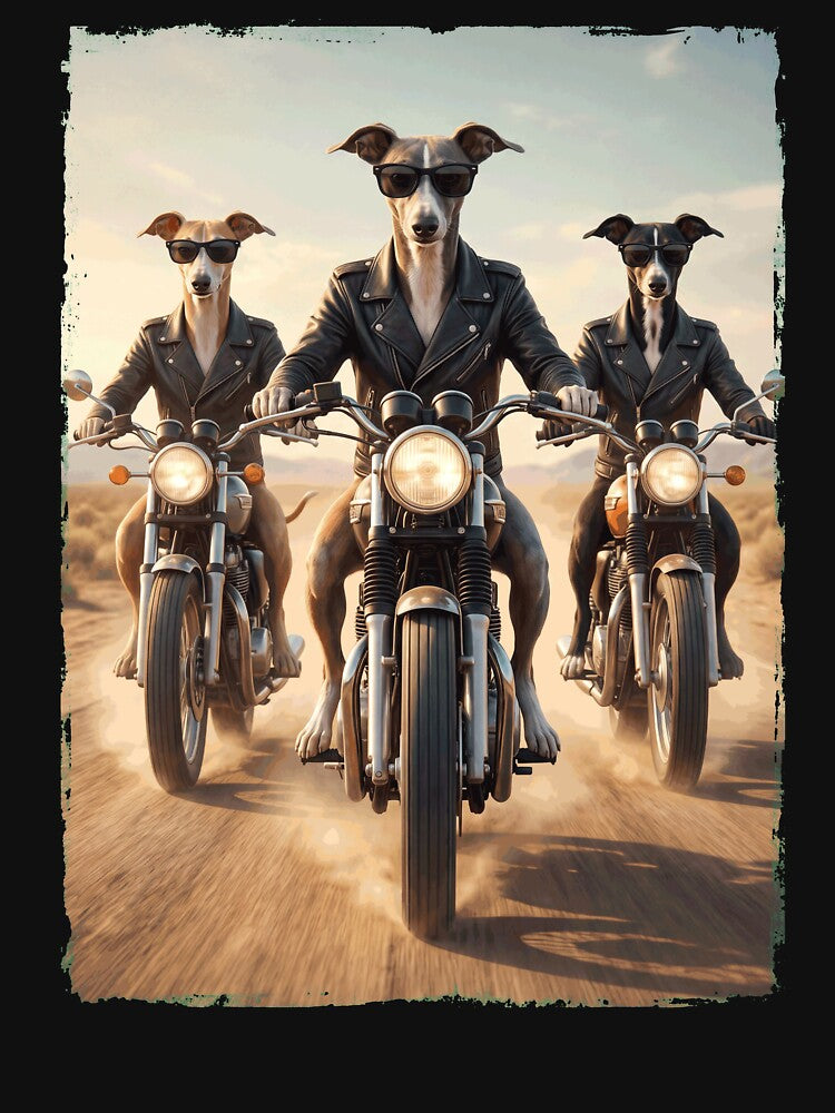 Funny Italian Greyhound Motorcycle Meme Dog Lover by DoodleTortle