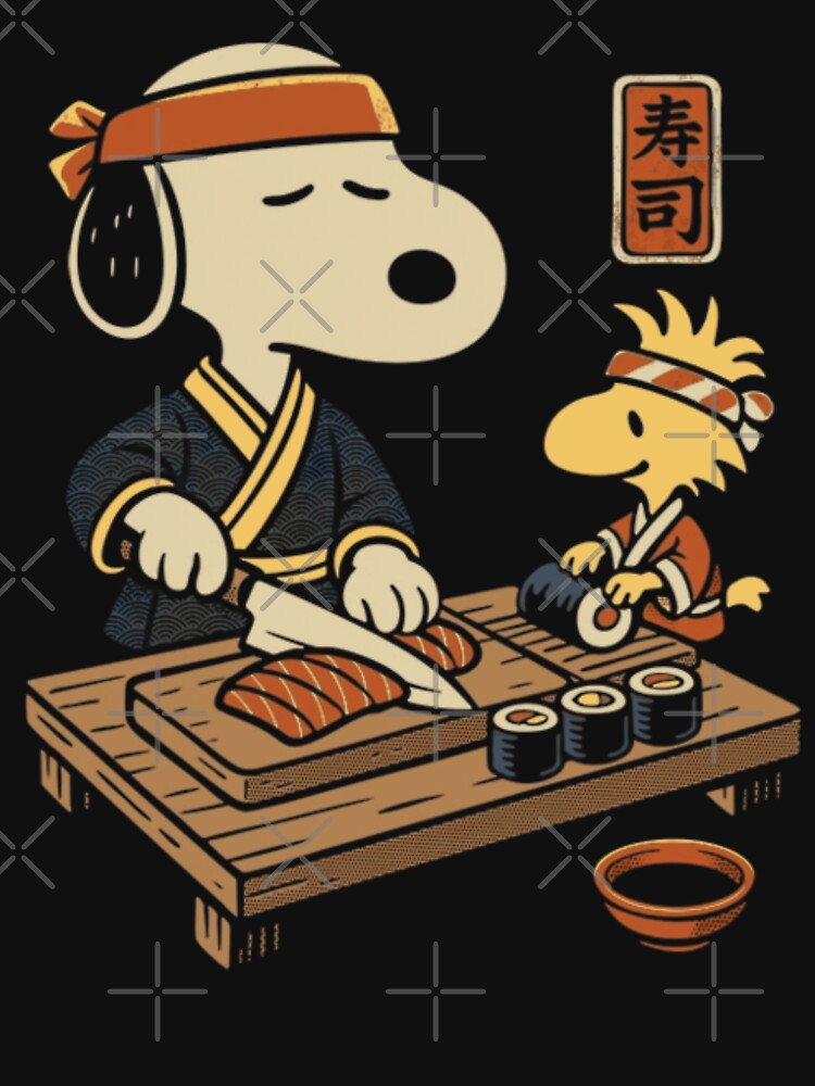 Sushi Chef Dog Japanese Style Cute Cooking Scene by rsenugfreakri