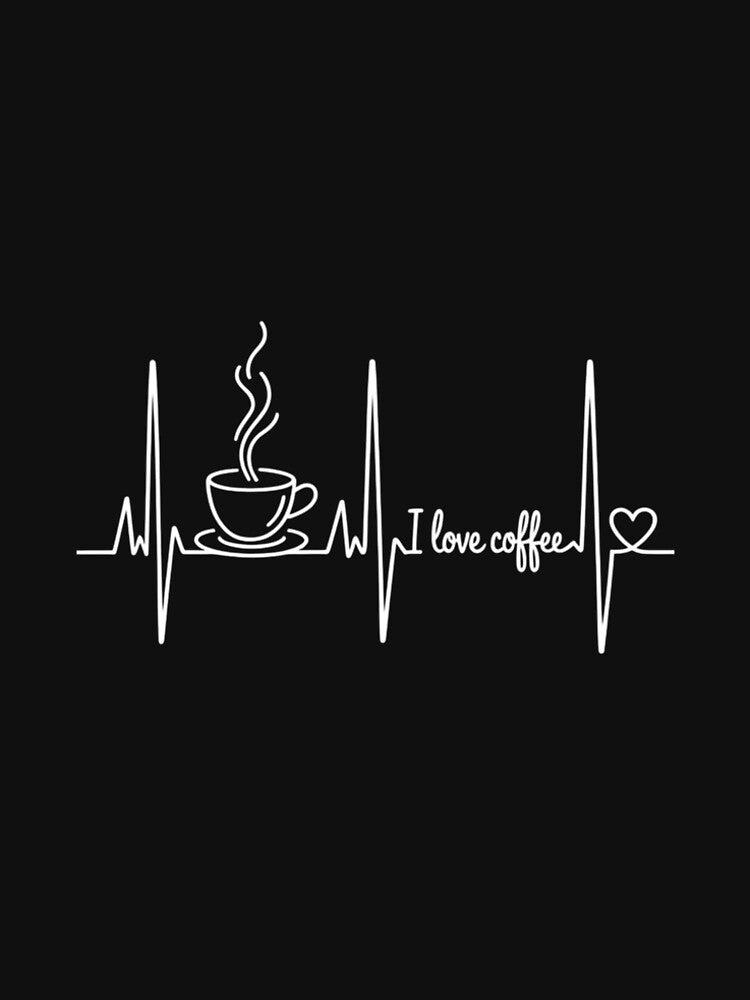 Coffee Lover I love coffee Heartbeat by IdunayaStore