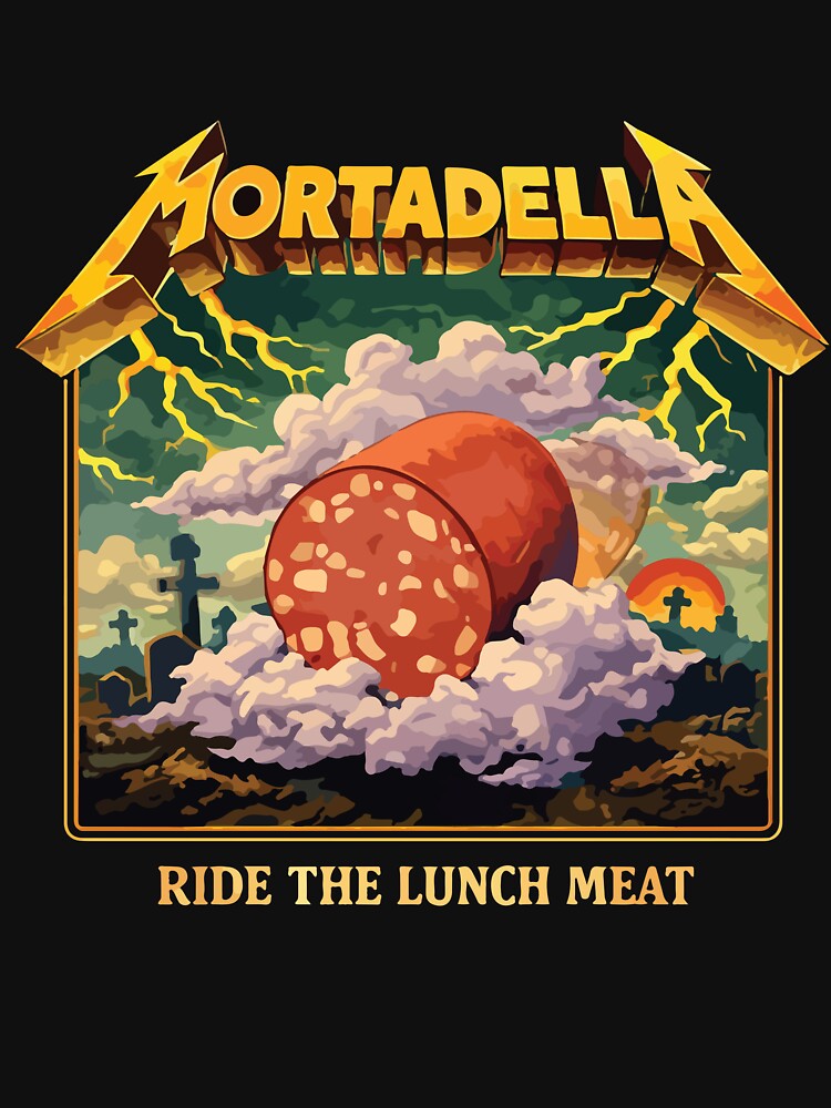 Mortadella Ride The Lunch Meat Funny Italian Food Humor by kiralynstration