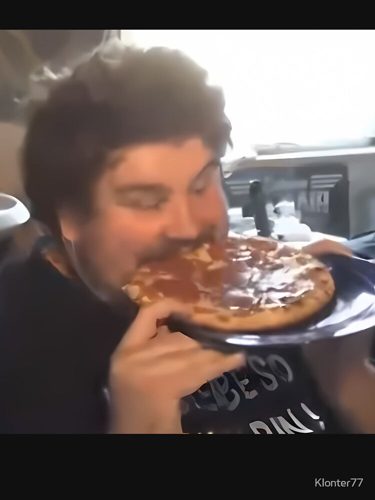 Drachenlord Poster - Eating Pizza for Meddler | Upscaled, high-quality poster by Klonter77