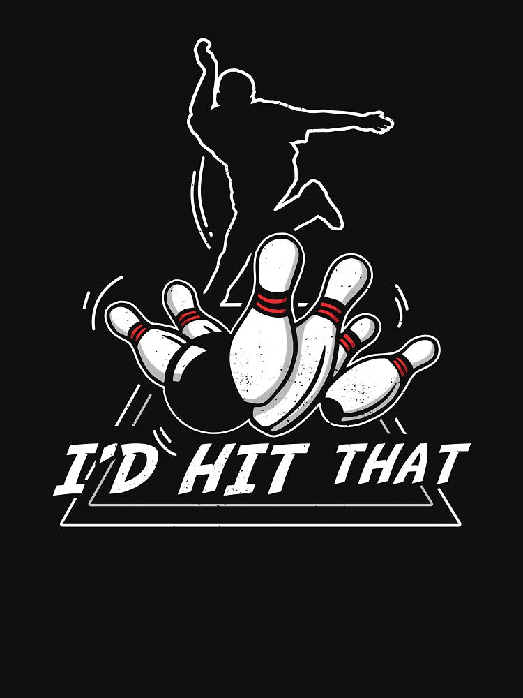 Vintage Bowling Gift Design Dad Joke - I'd Hit That product by Lisbob