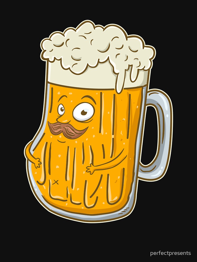 Adorable Mustachioed Beer Drinking Joke Drinkers by perfectpresents