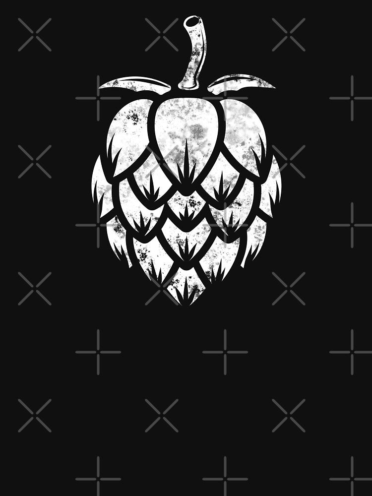Vintage Beer Hops (white) by DKdesigns27