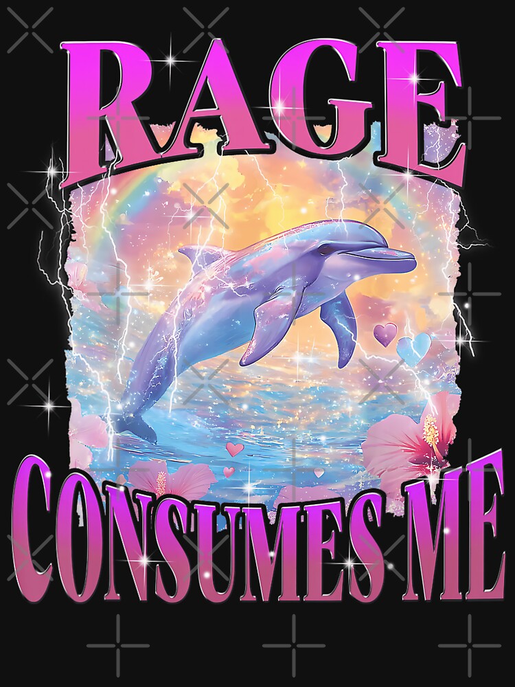 Rage Consumes Me Funny Meme Silly Dolphin by DreamyNature