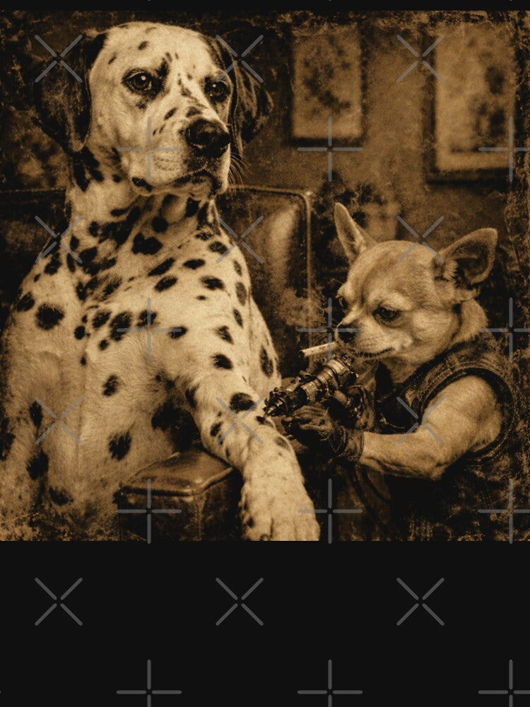 Vintage Dog Smoking Tattoo Funny Meme by will freed18