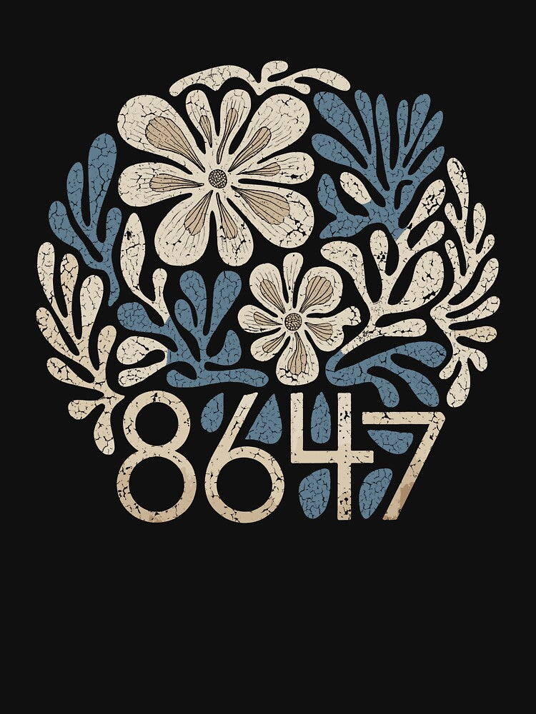 8647 Flowers Mosaic Art Retro Vintage 8647 Floral Design by VibeWear2026