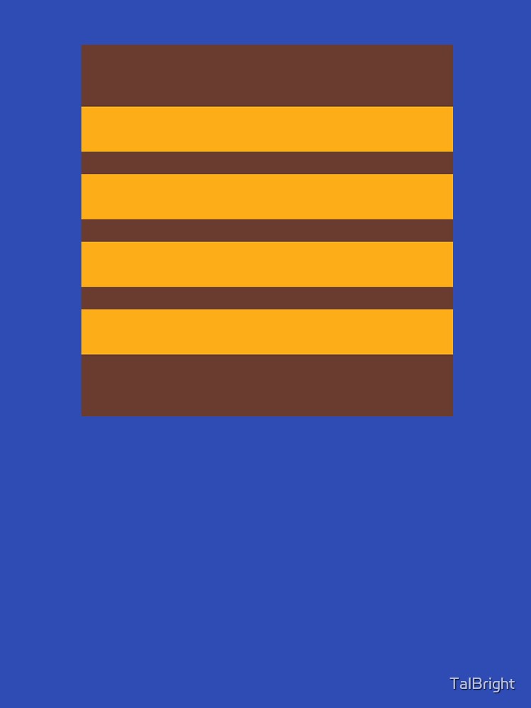Retro vintage color stripes- yellow on brown by TalBright
