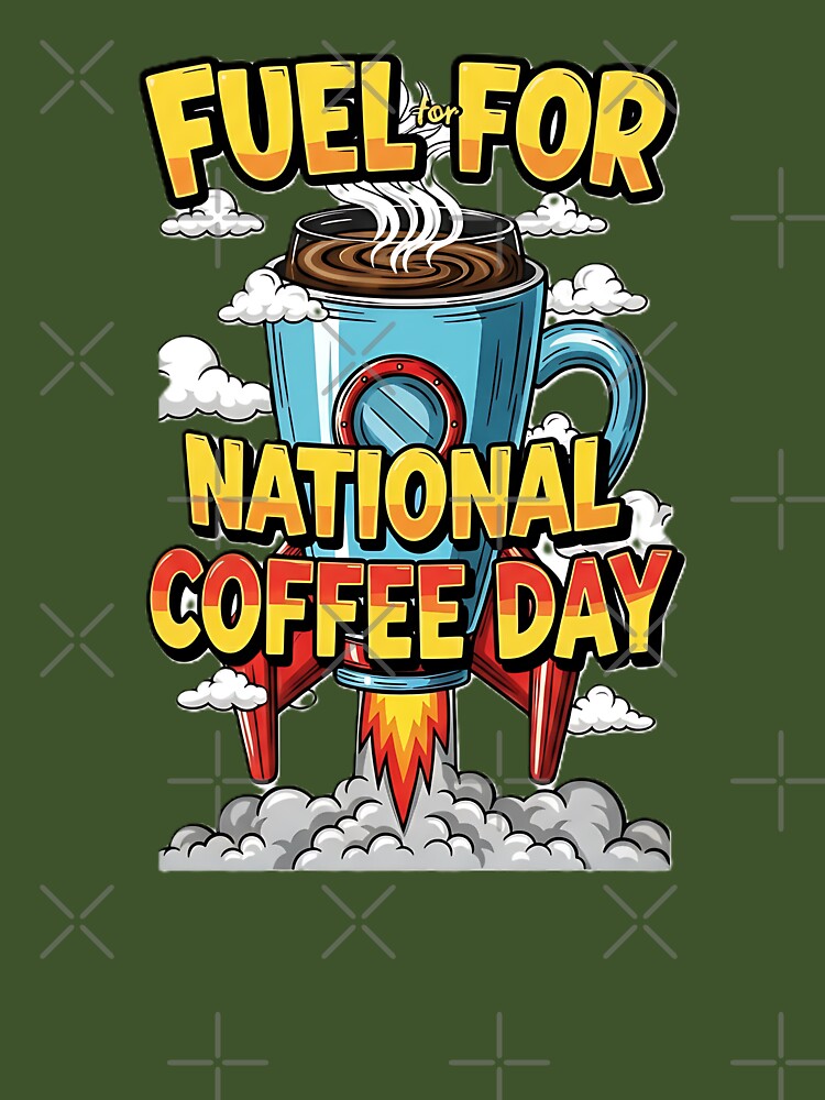 National Coffee Day Rocket Illustration by Zen Aura Studio