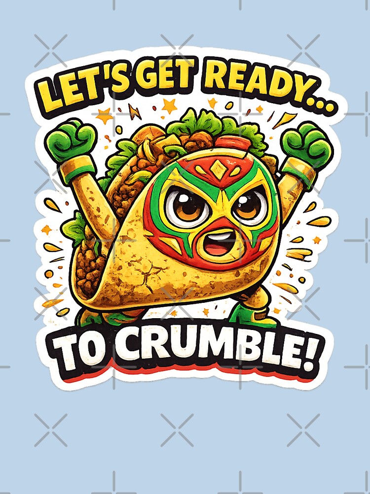 Nacho Libre Taco Funny Wrestling Taco Cartoon T-Shirt Design by Kevin Shearer