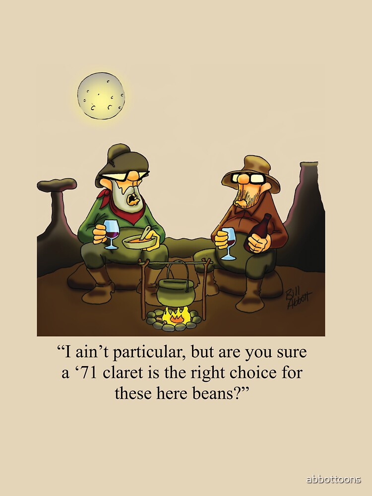 Funny Spectickles Cowboy Wild West Wine Pairing Humor by abbottoons