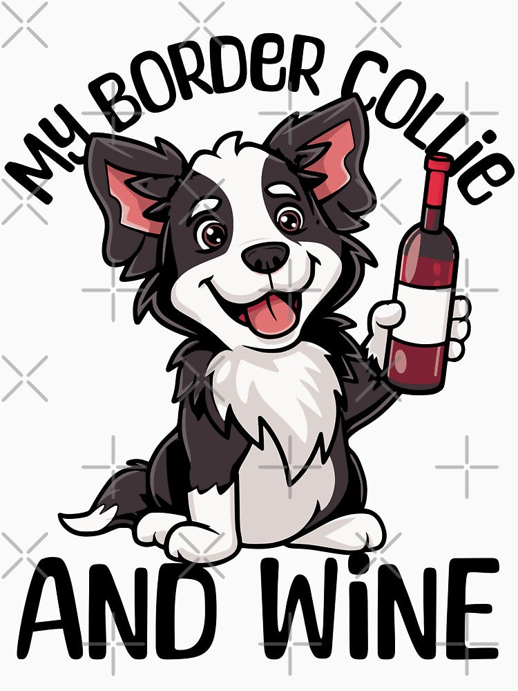 Boarder Collie and Wine by PeelZinc