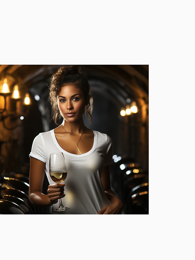 African Lady Sommelier Showcasing Wine for Upscale Restaurant by TheBrainArt