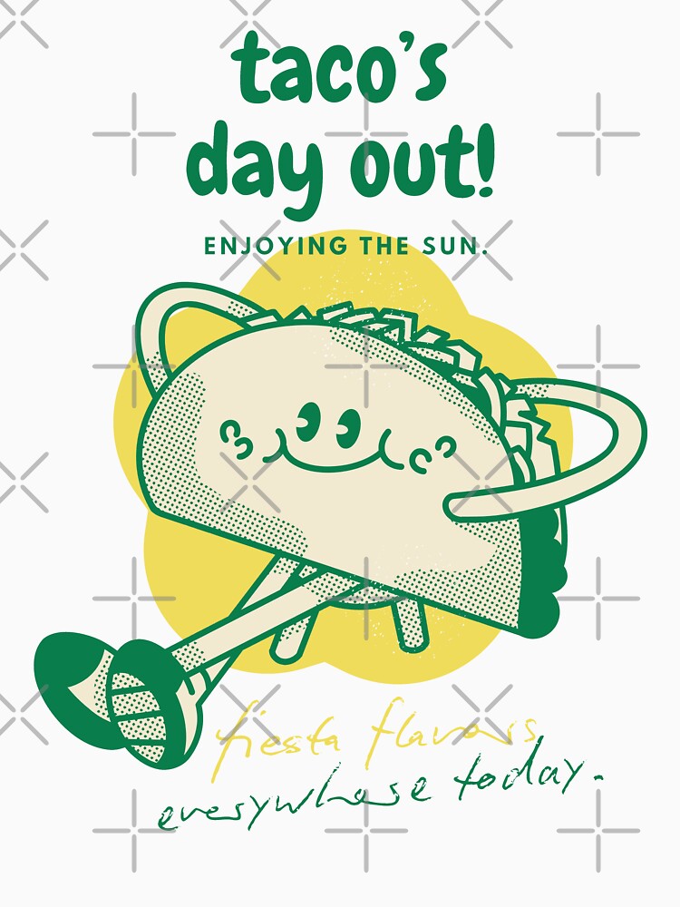 Playful Taco with Big Smile and Warm Colors by SplashTastic