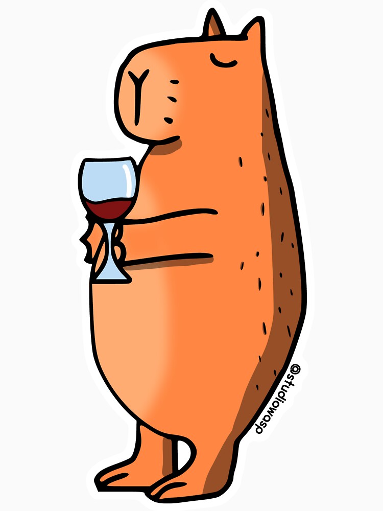 Capybara - Wine by Studio-Wasp