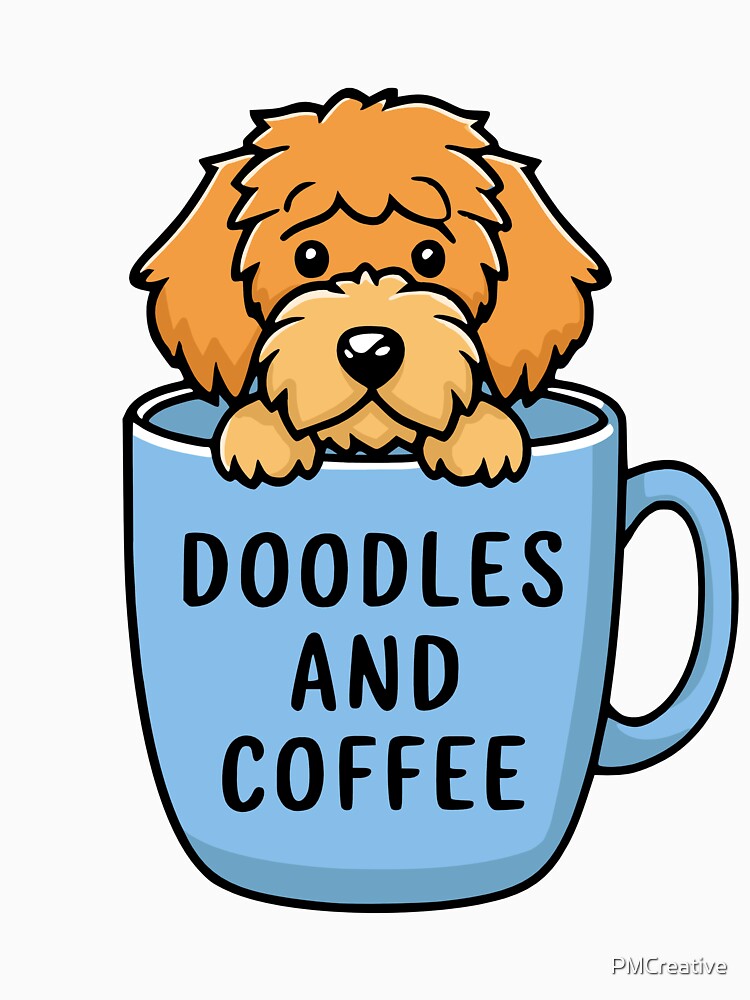 Doodles And Coffee! Cute Golden Doodles by PMCreative