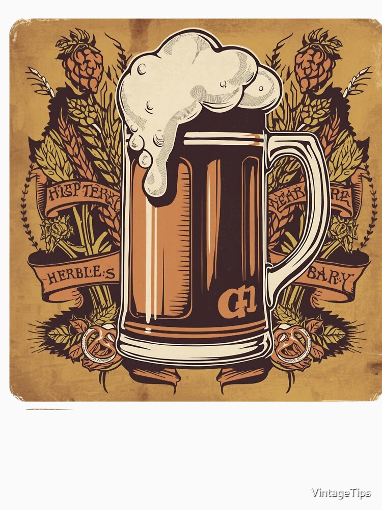 Craft Beer Mug – Bold Vintage Engraving Style Poster by VintageTips