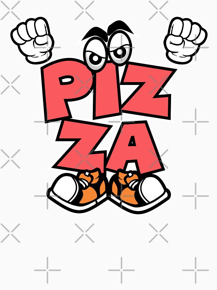 Comic about the word PIZZA celebrating by NFTWords
