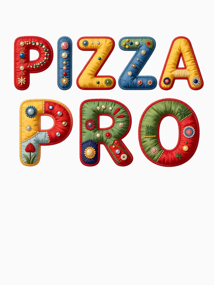 PIZZA PRO - IN COLORFUL FAUX LETTERING by AlexOBrienArt