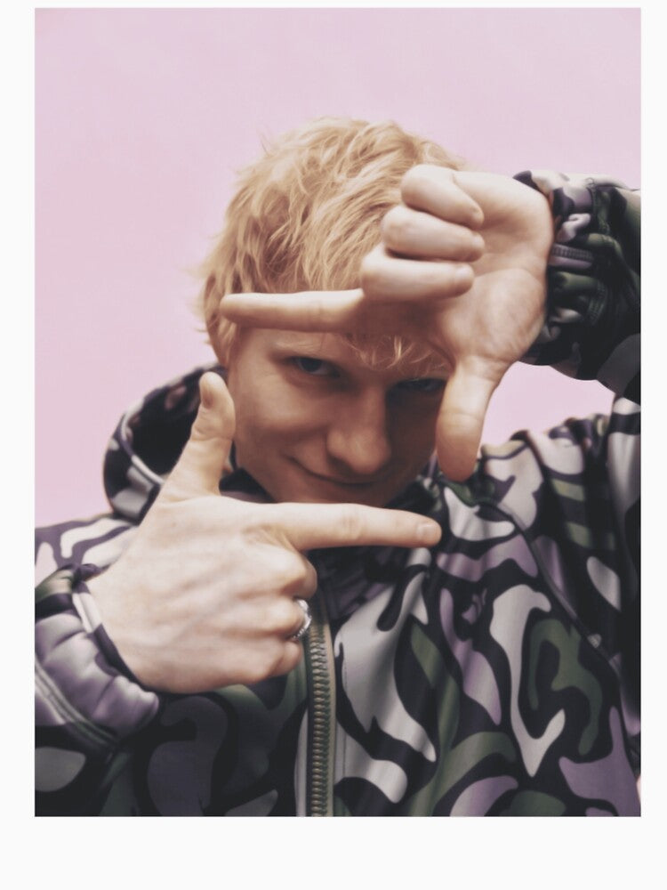 Ed Sheeran Pink Hair Portrait Poster by LailaMela