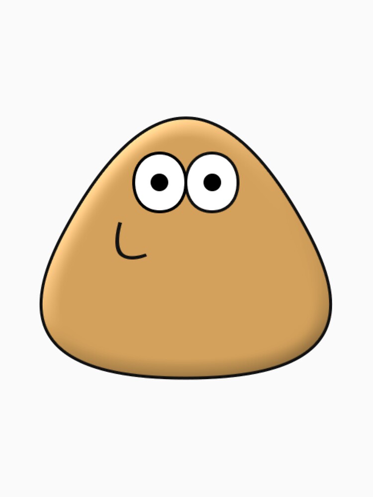 Classic Pou Smiling Adult Pou Brown Alien Mobile Pet by Neesu