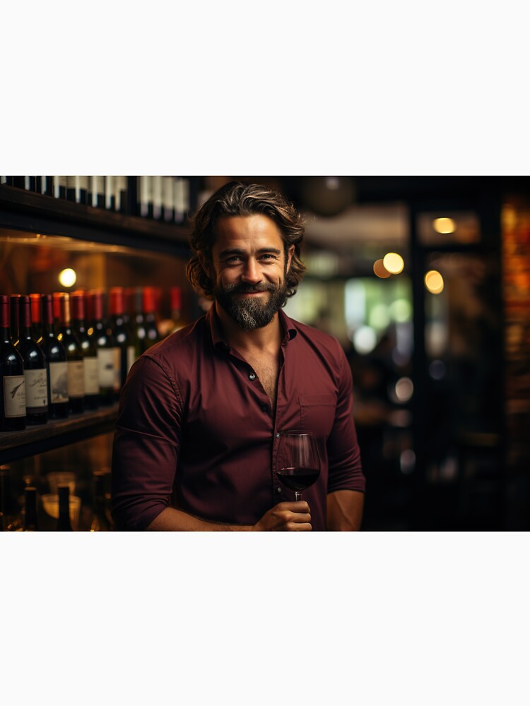 Sommelier Decanting Wine for Upscale Restaurant by TheBrainArt