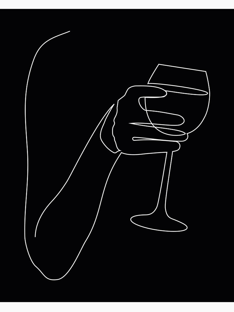 Wine Line Art by fempreneurco