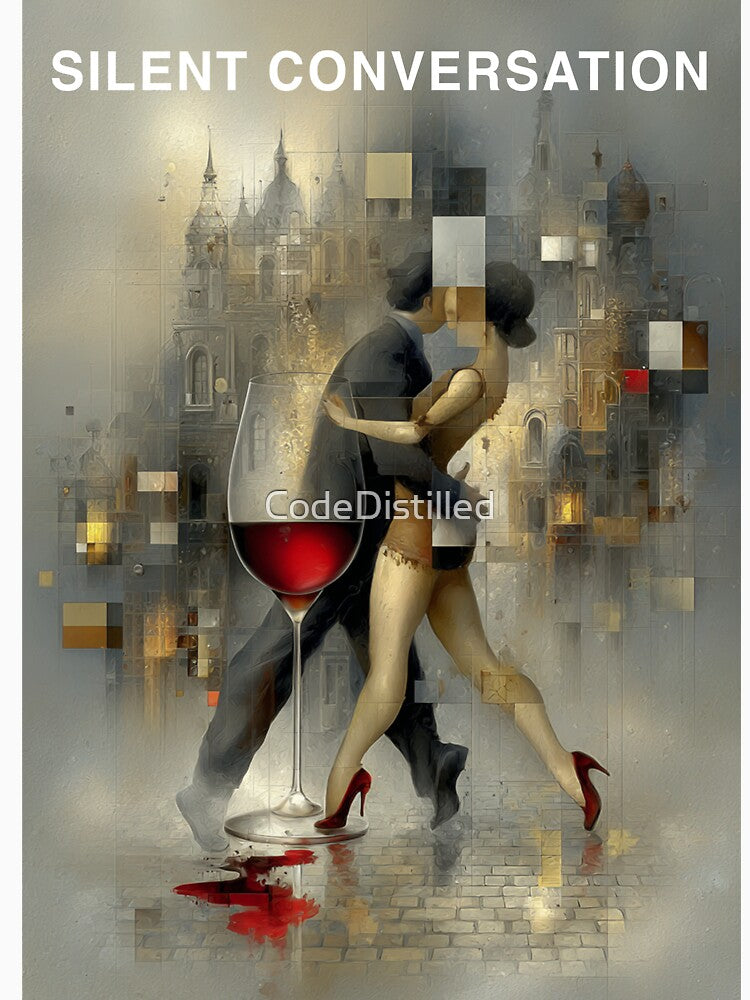 Romantic Tango Embrace | Intense Sketch Art by CodeDistilled