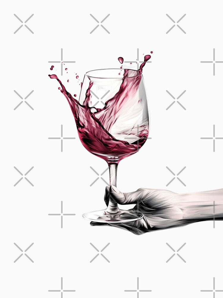 Sketch a hand holding a wine glass by Alper Billik