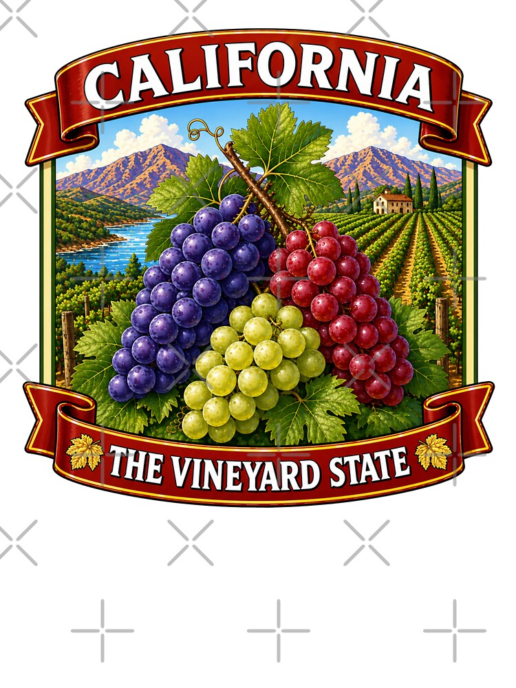 California Grapes – The Vineyard State by Myra365Art