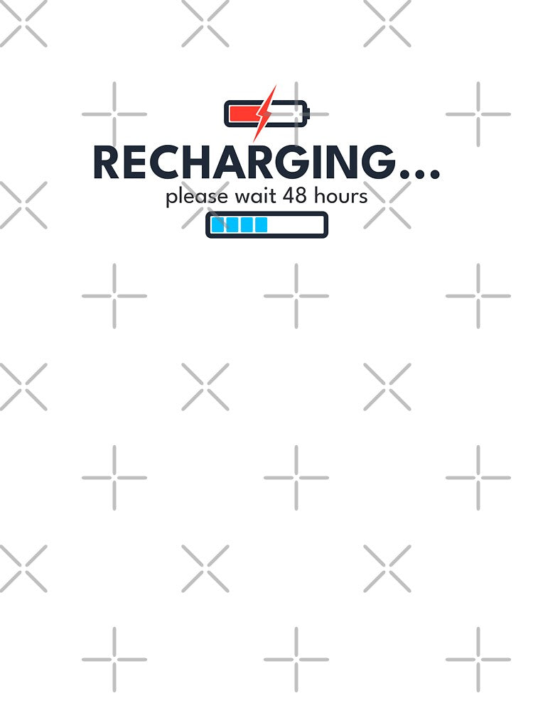 Recharging… | Funny Introvert Social Battery T-Shirt by vizzionary