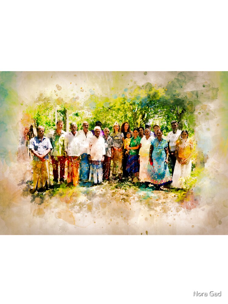 Custom watercolor portrait by Nora Gad