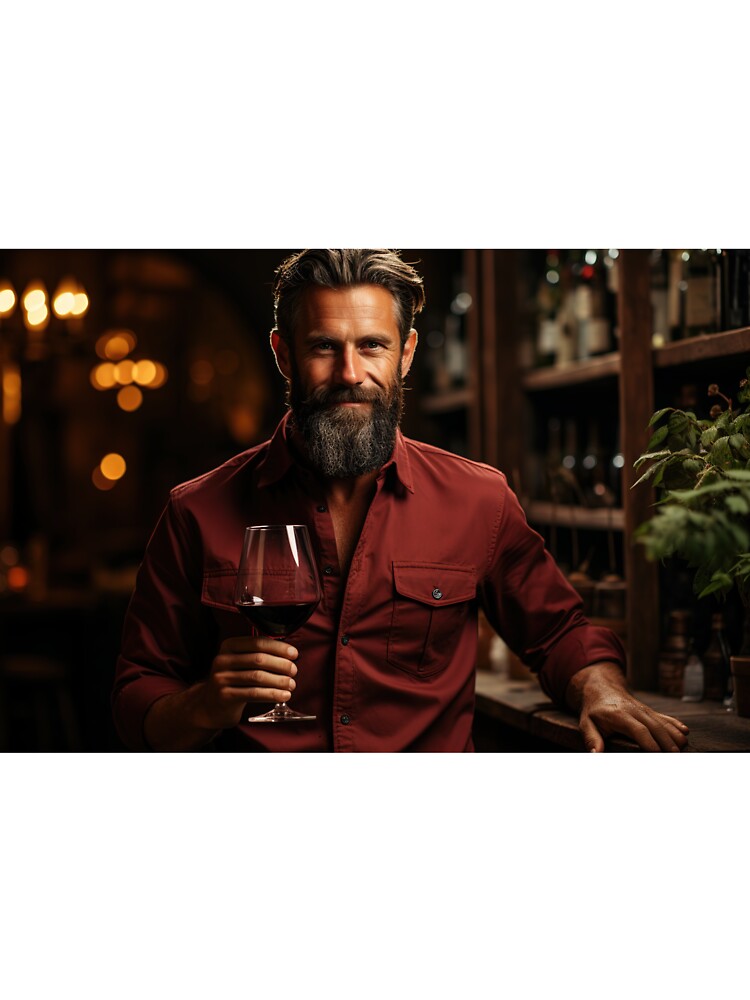 Sommelier Unveiling Wine for Upscale Restaurant by TheBrainArt