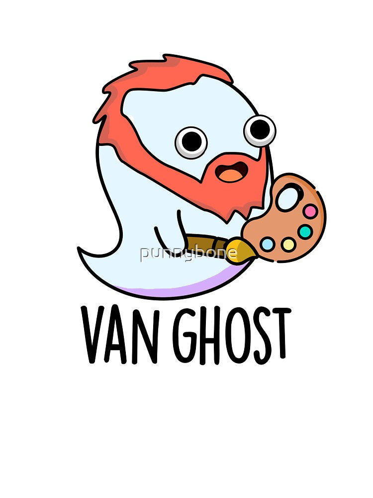 Van Ghost Cute Artist Ghost Pun by punnybone