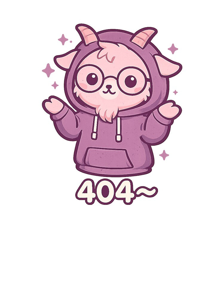 404 Error Not Found Cute Goat by Decaf404