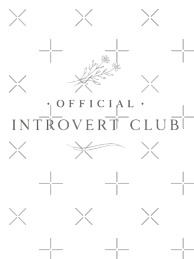 Official Introvert Club – Minimal Aesthetic Typography Design by Sanika arts