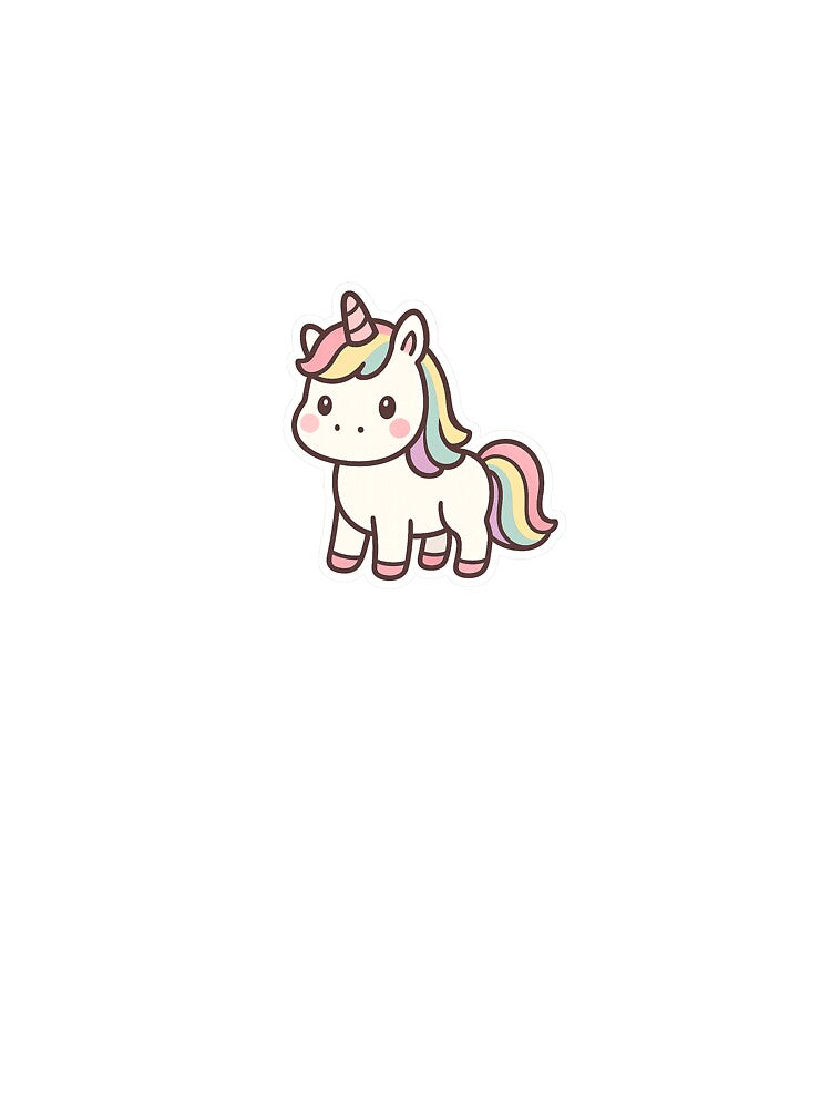 Kawaii Unicorn Stickers – Cute Rainbow Unicorn by ClipVictuumArts