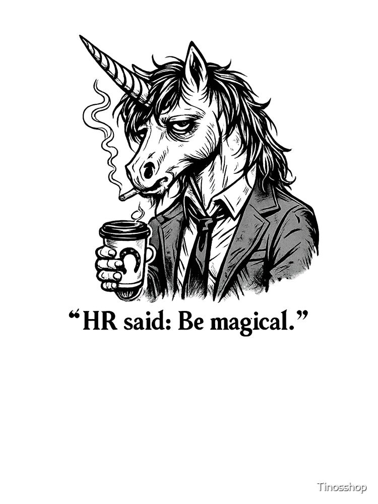 Corporate Burnout Unicorn – HR Said Be Magical by Tinosshop
