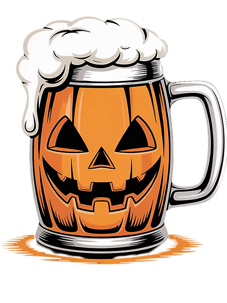 Beer Lover Pumpkin Halloween Funny Drinking Beer by DONALDMCKI