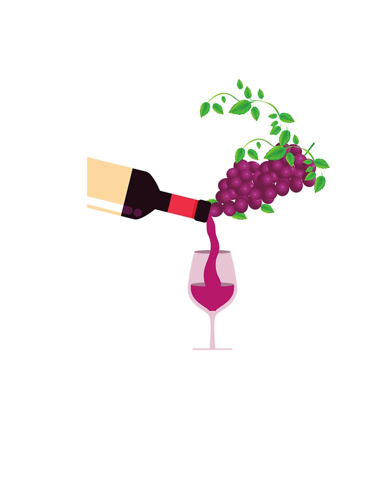 ** WINE LOGO WITH GRAPES ** by JOINMYVIBE