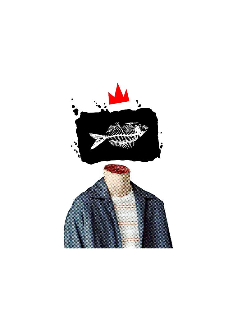 Surreal Fish Boy with a Crown by DigiRedRounak