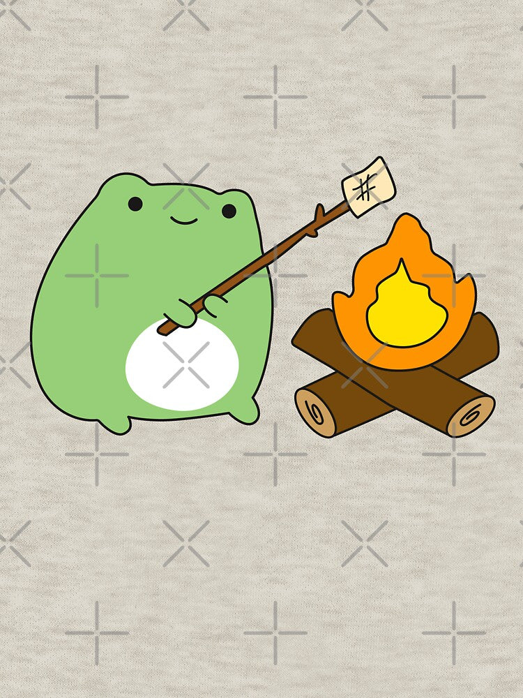 marshmallow at campfire frog by ZaryousStuff