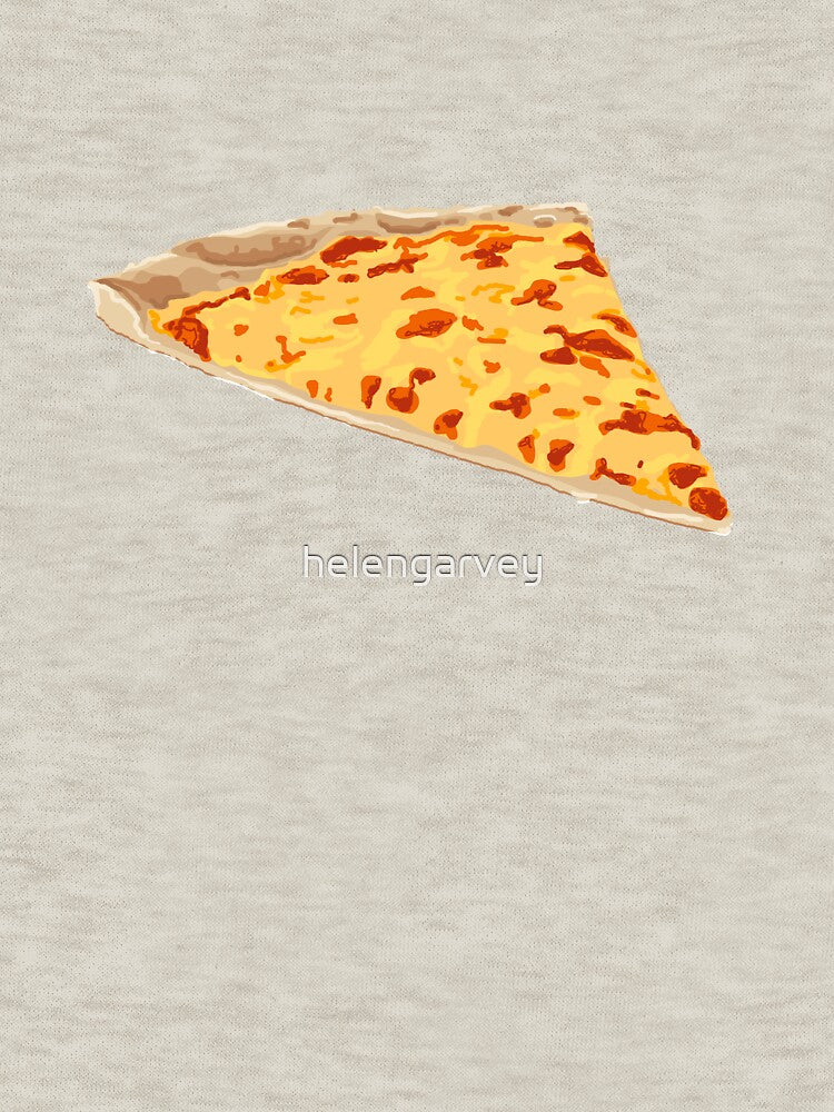 A slice of cheese and tomato pizza illustration by helengarvey