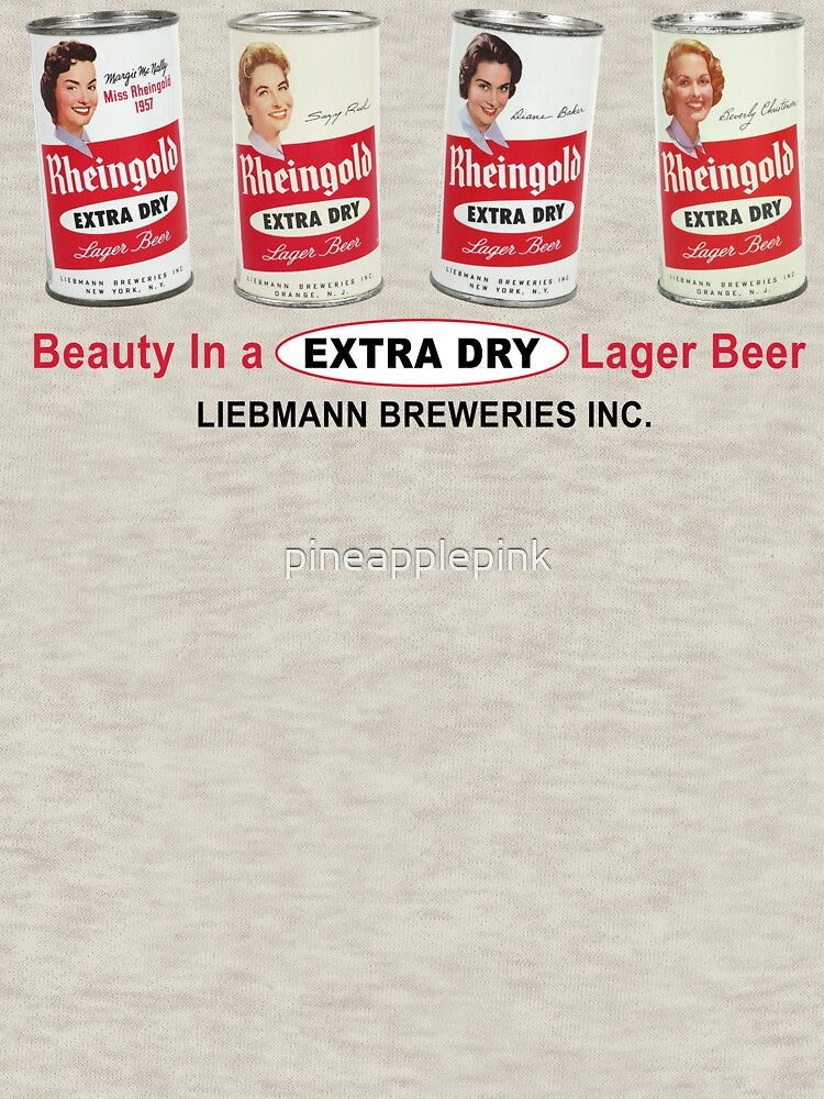 Rheingold Beer - Miss Rheingold Girls Can design - Best on Light Colors by pineapplepink
