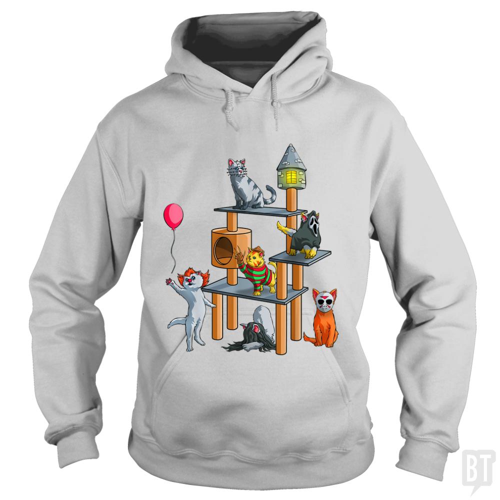 Cat Horror Movies Hoodie