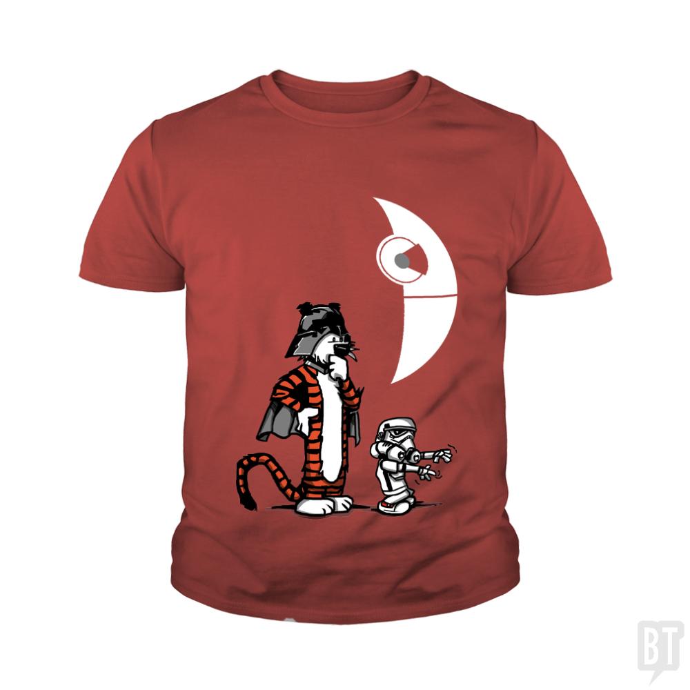 Darth Hobbes and Calvin Trooper Kids Shirt