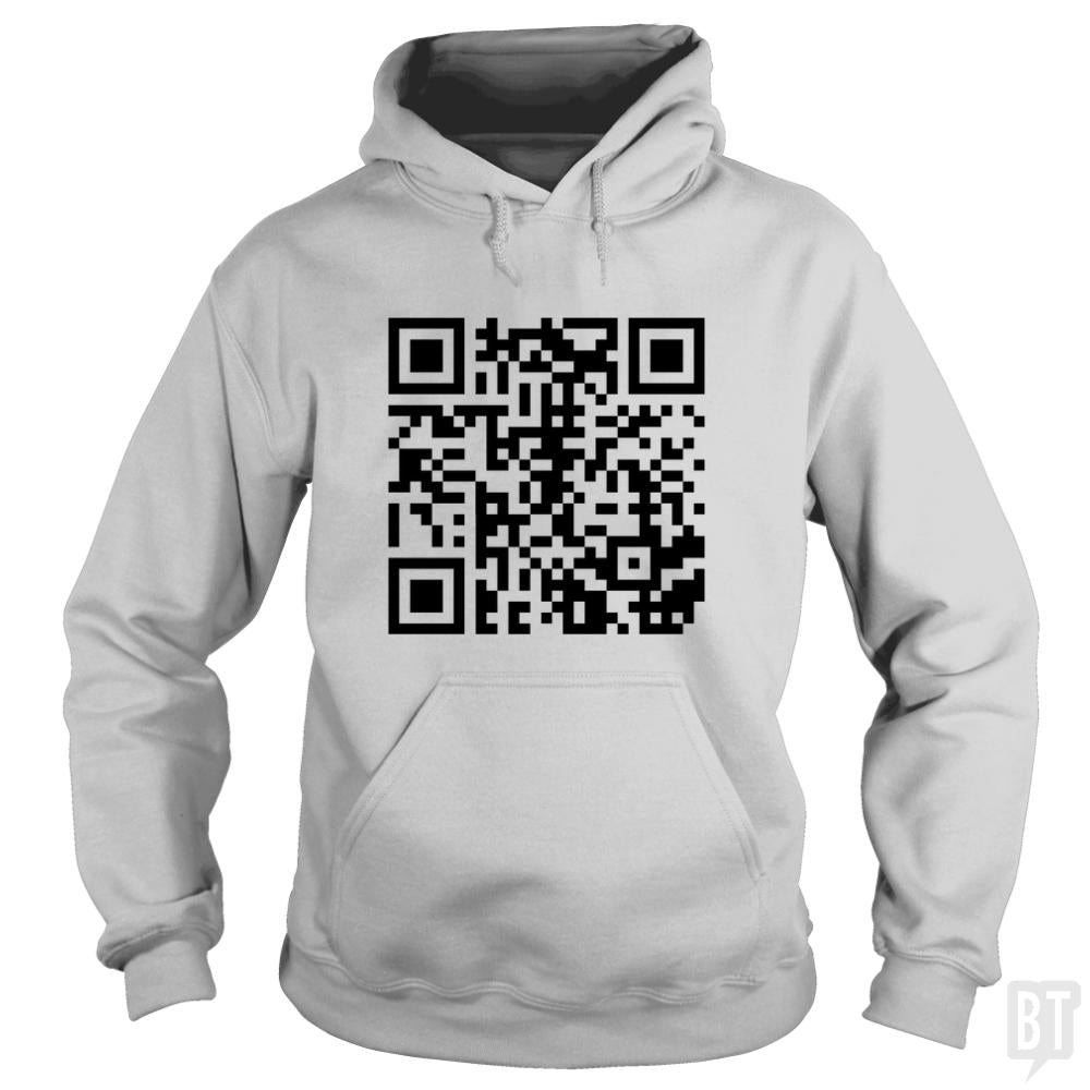Rickroll QR Code Hoodie