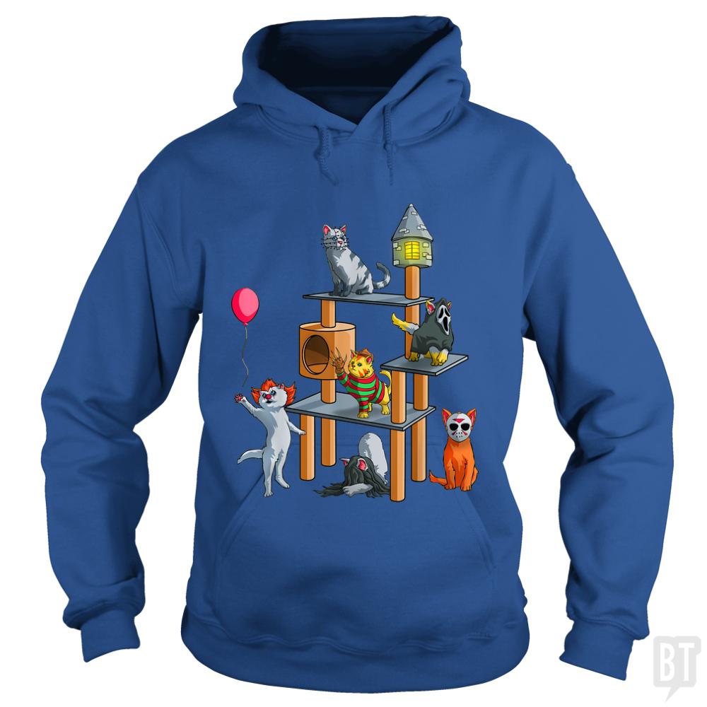 Cat Horror Movies Hoodie