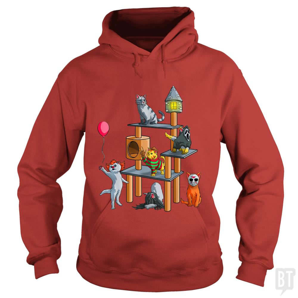 Cat Horror Movies Hoodie